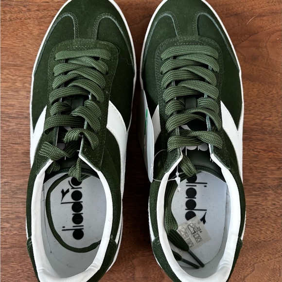 Diadora Pitch Bronze Green Suede Sneakers Women 9 - Picture 3 of 10